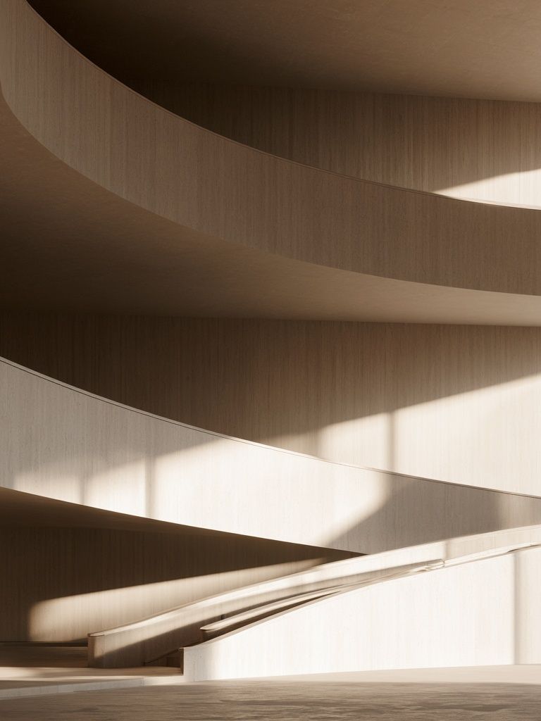 Curved Minimalist Architecture Print. poster detail