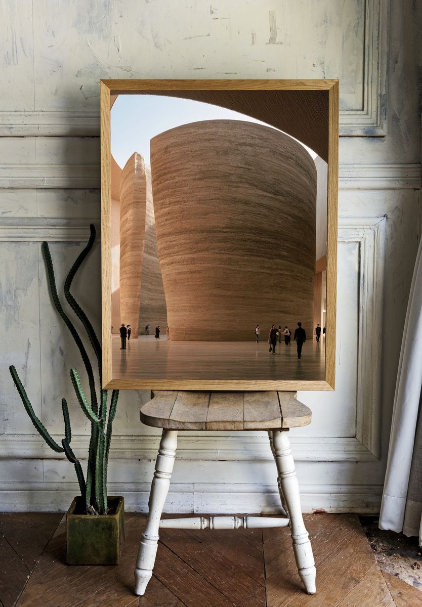Modern Atrium Architecture Poster. — room view 1