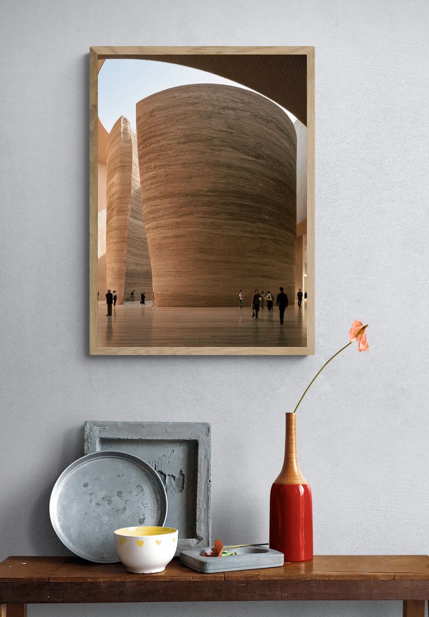 Modern Atrium Architecture Poster. — room view 3