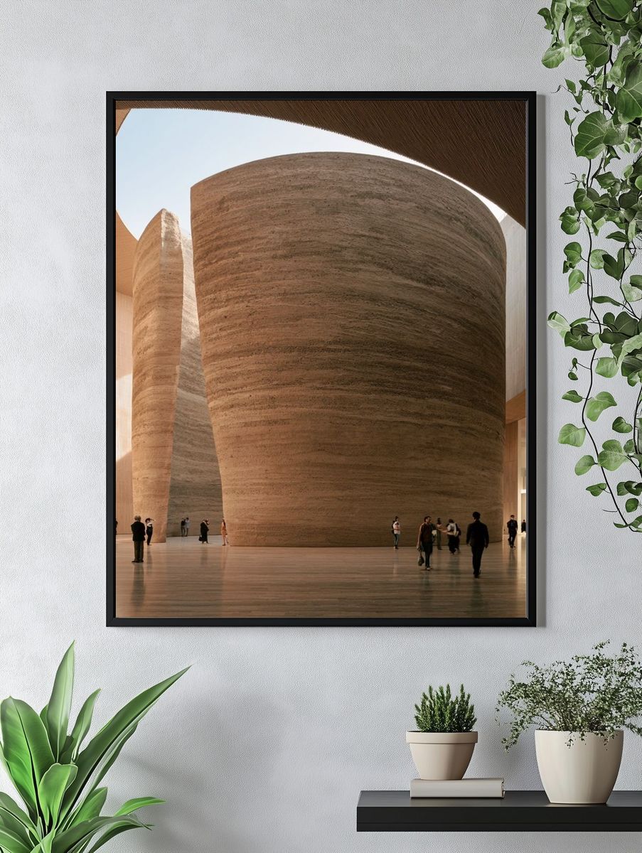 Modern Atrium Architecture Poster. — room view 4