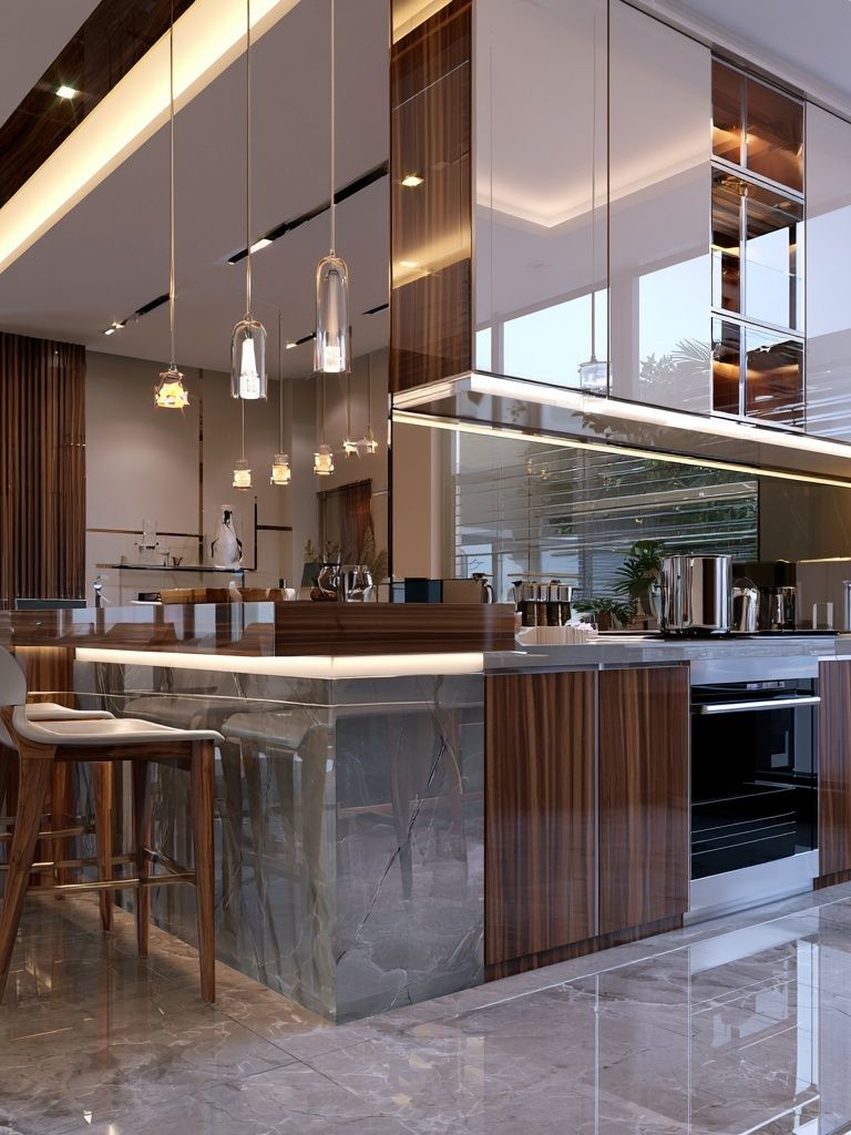 Modern Luxury Kitchen Interior Print. poster detail