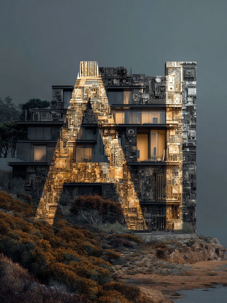 Architectural A — Modern Print. poster — architecture art