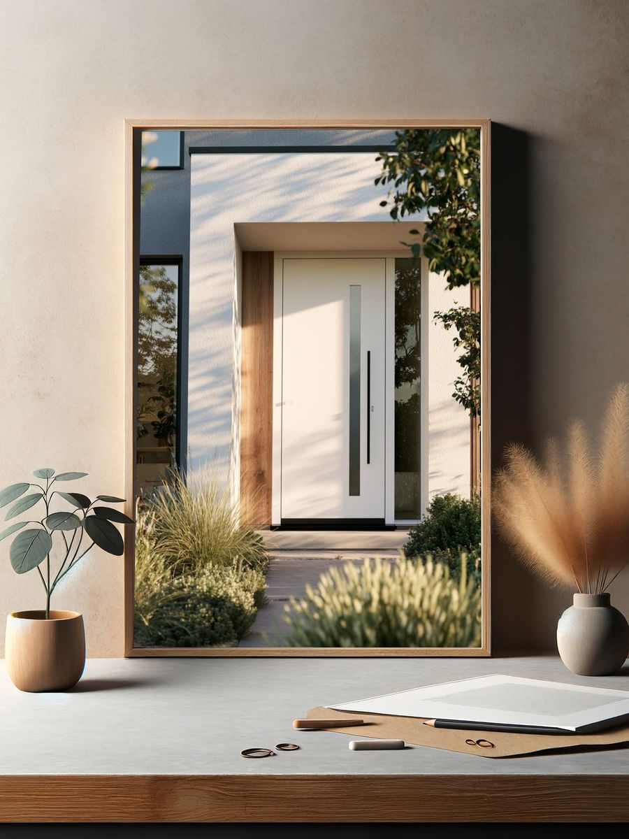 Modern Entryway Architecture Poster. — room view 2
