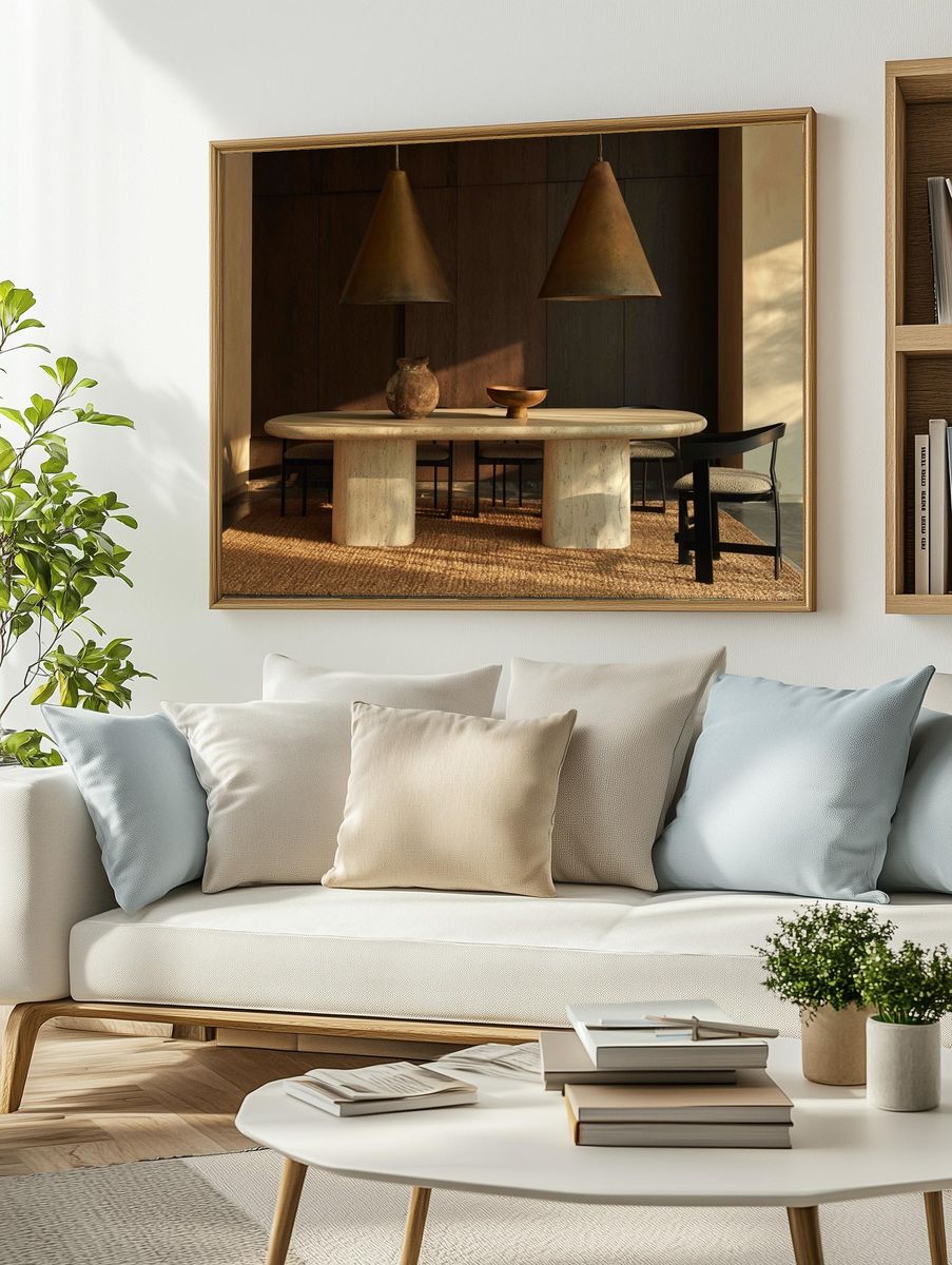 Japandi Dining Room Interior Print. — room view 2