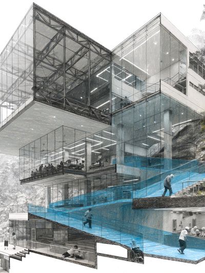 Modern Glass Architecture Poster. poster