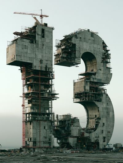 Surreal Concrete Number 5 Print.
