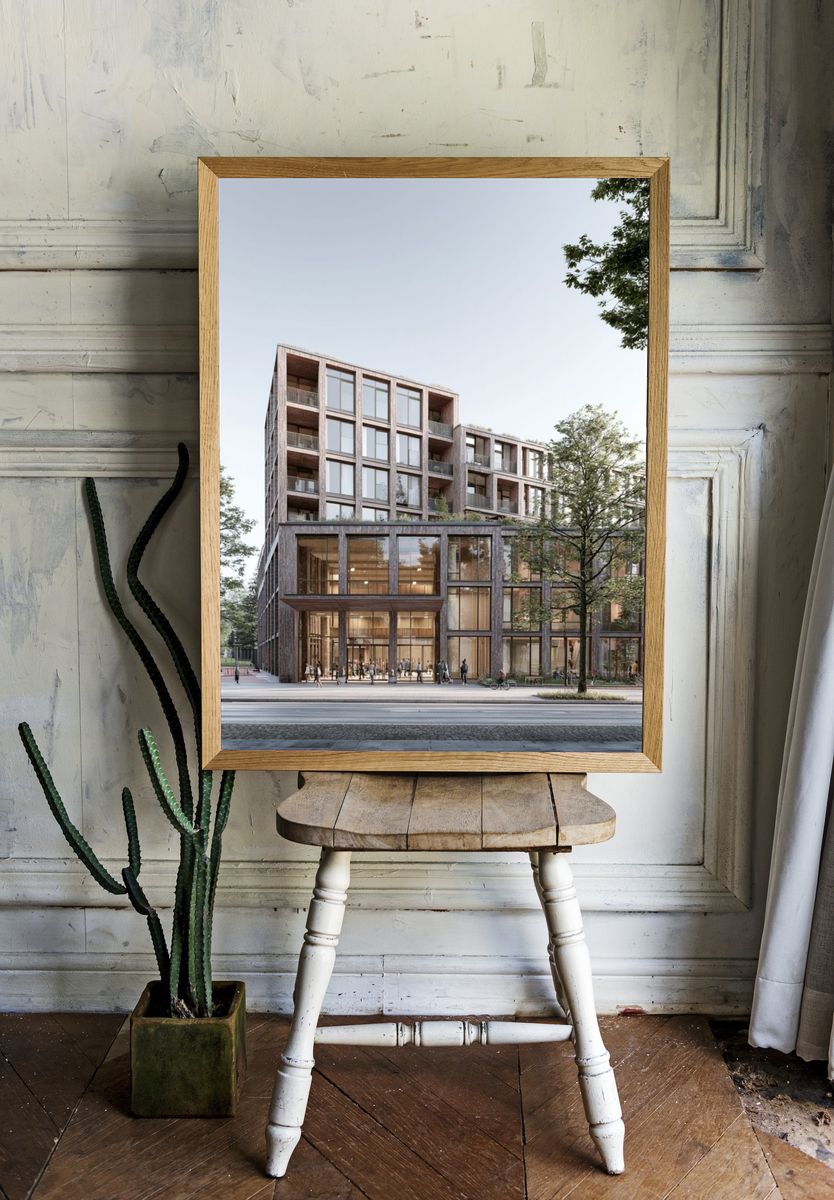 Modern Urban Architecture Poster. — room view 1