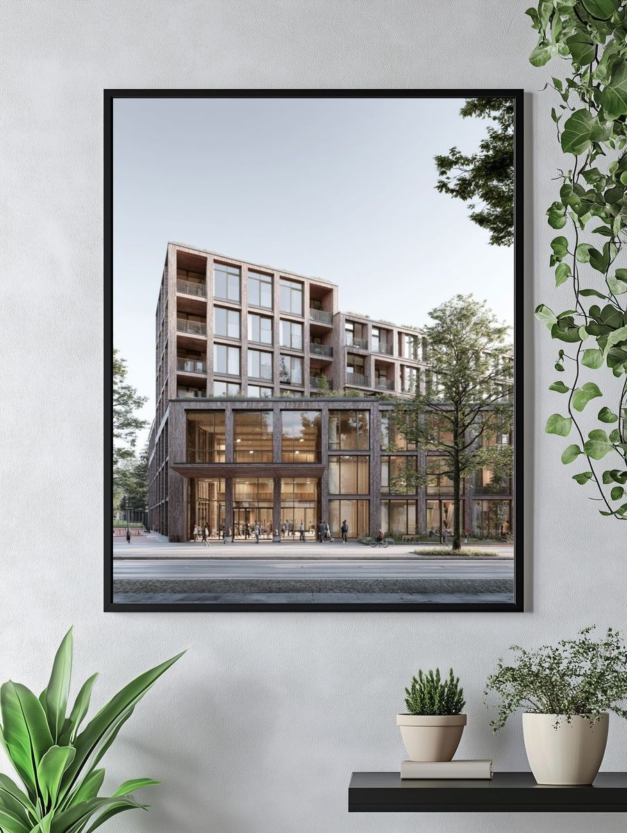 Modern Urban Architecture Poster. — room view 4