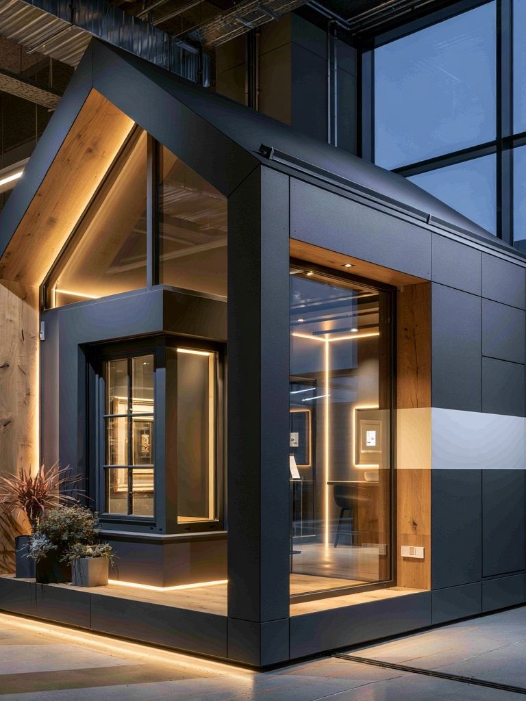 Modern Tiny House Architecture Poster. poster detail