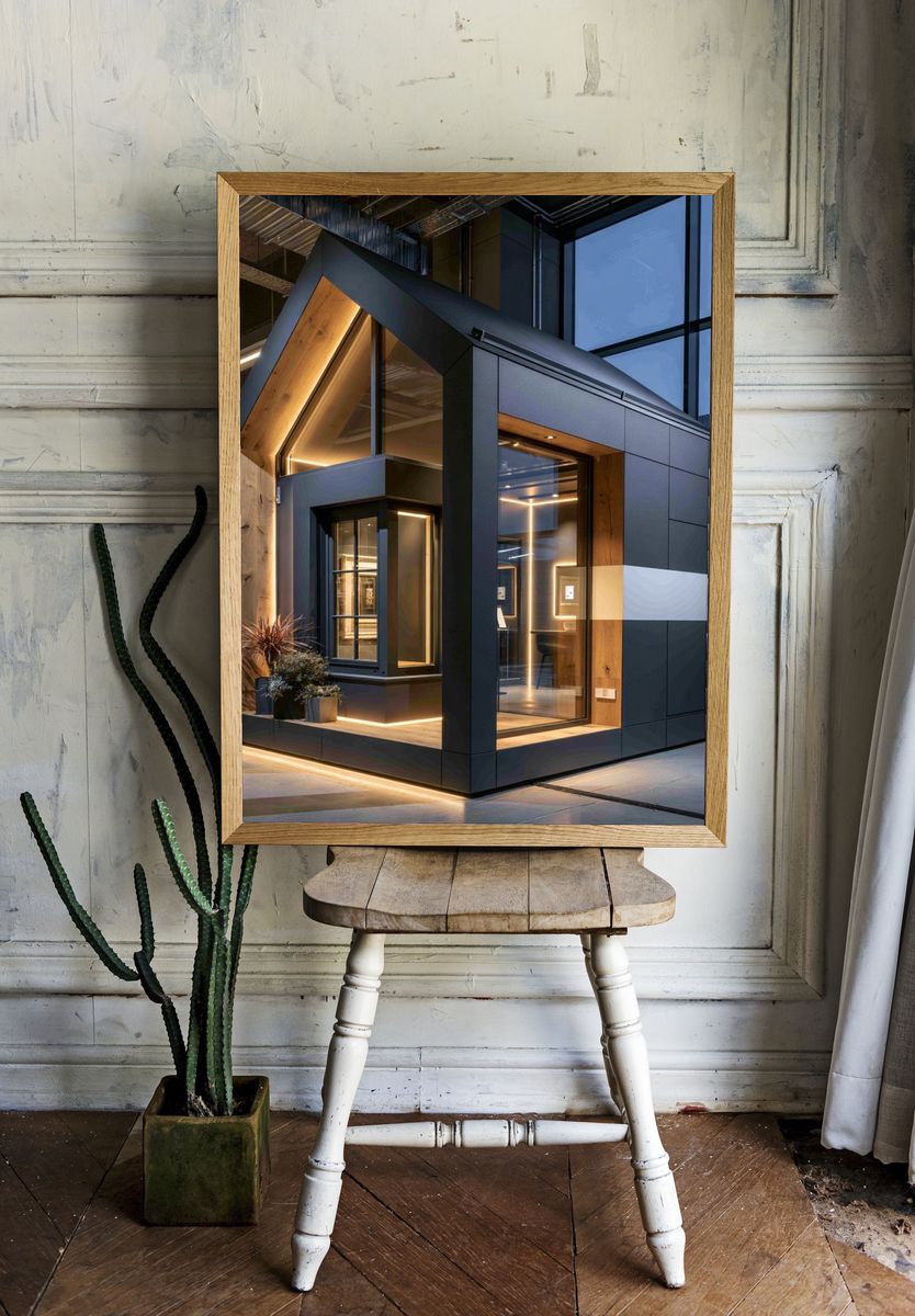 Modern Tiny House Architecture Poster. room preview