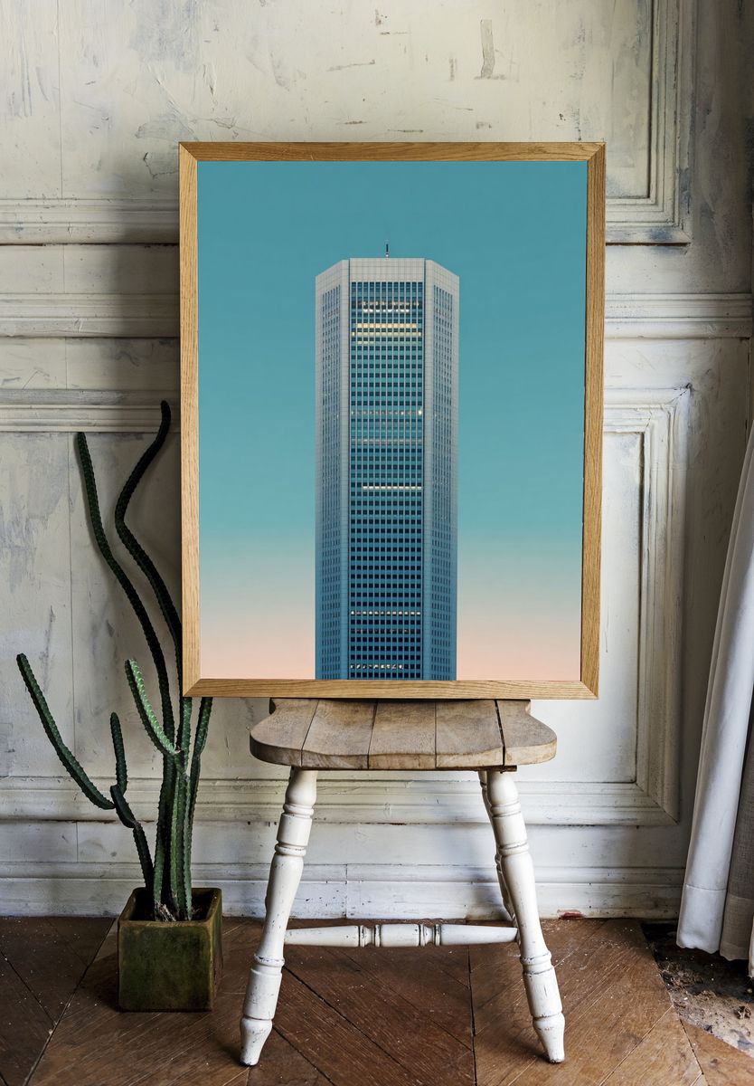 Modern Skyscraper — Architectural Print. — room view 1
