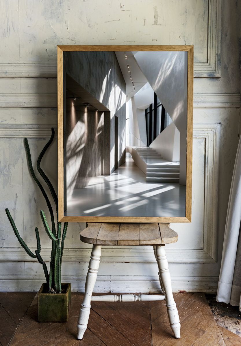 Modern Interior Staircase Photography Poster. — room view 1