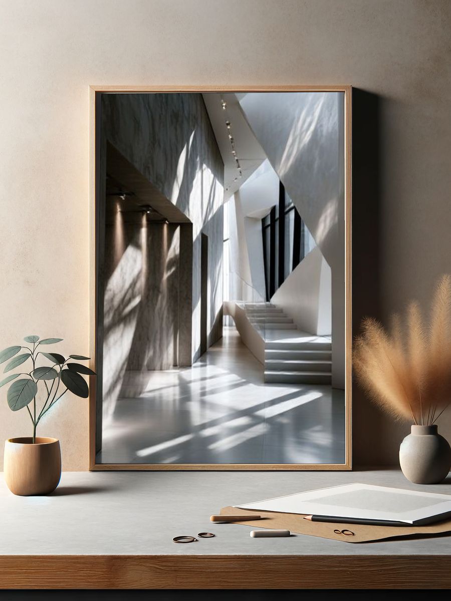 Modern Interior Staircase Photography Poster. — room view 2
