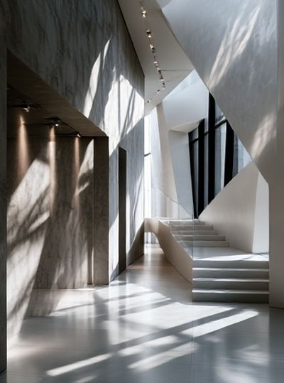 Modern Interior Staircase Photography Poster. poster
