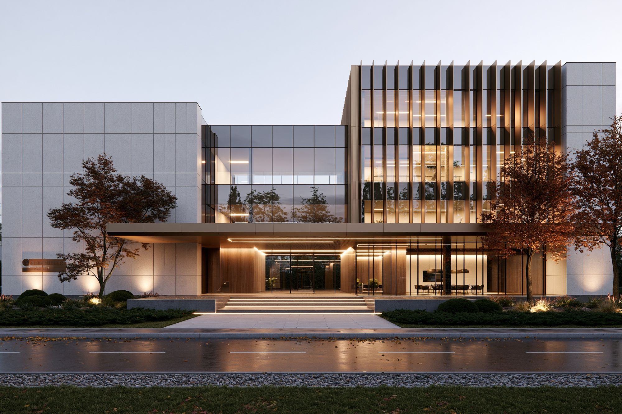 Modern Glass Facade Architecture Poster. poster detail
