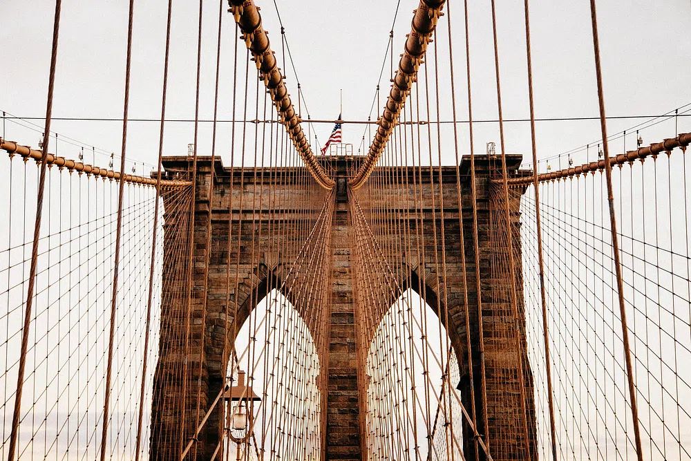 Brooklyn Bridge, New York City. poster detail