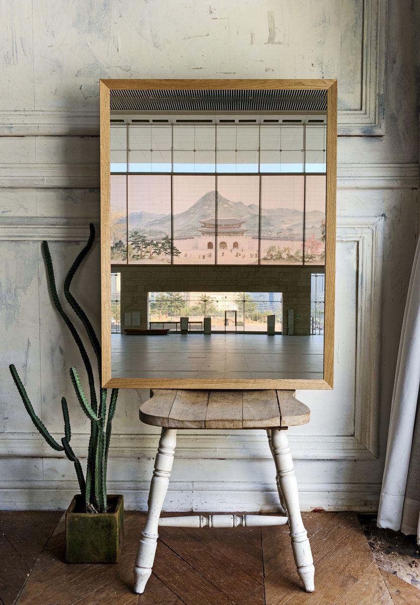Korean Palace Landscape Print. room preview
