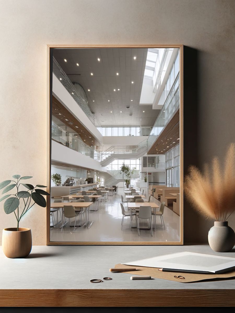 Modern Atrium Interior Photography Poster. — room view 2