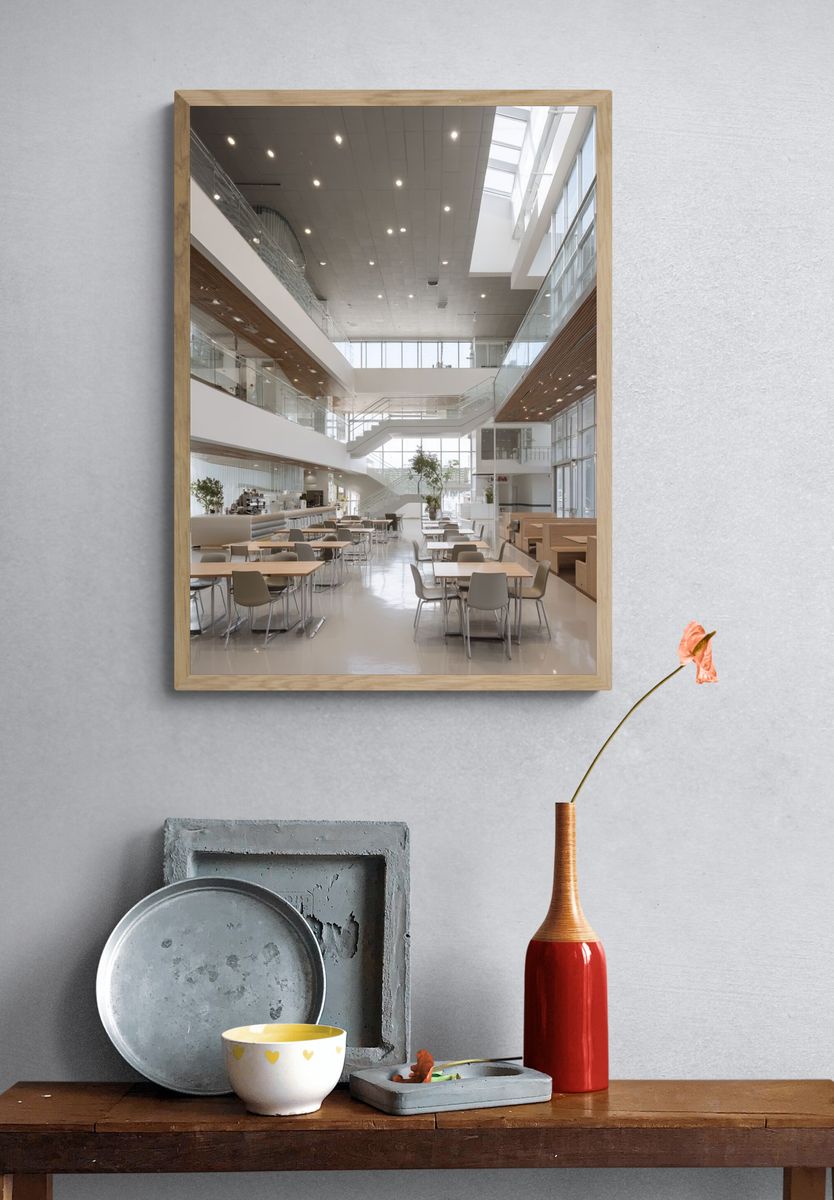 Modern Atrium Interior Photography Poster. — room view 3
