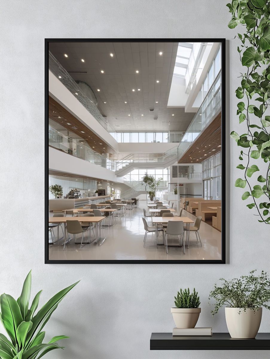 Modern Atrium Interior Photography Poster. — room view 4