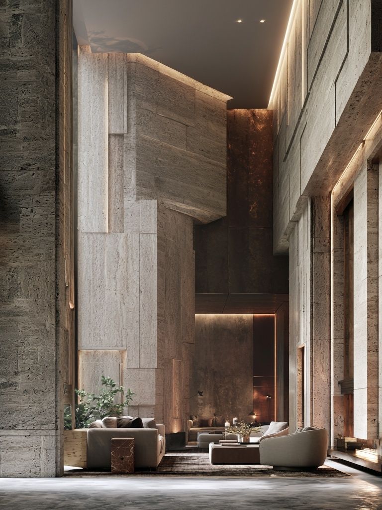 Modern Brutalist Interior Poster. poster detail