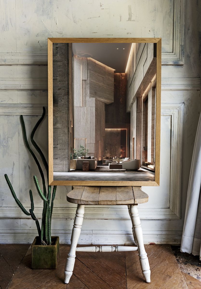 Modern Brutalist Interior Poster. room preview