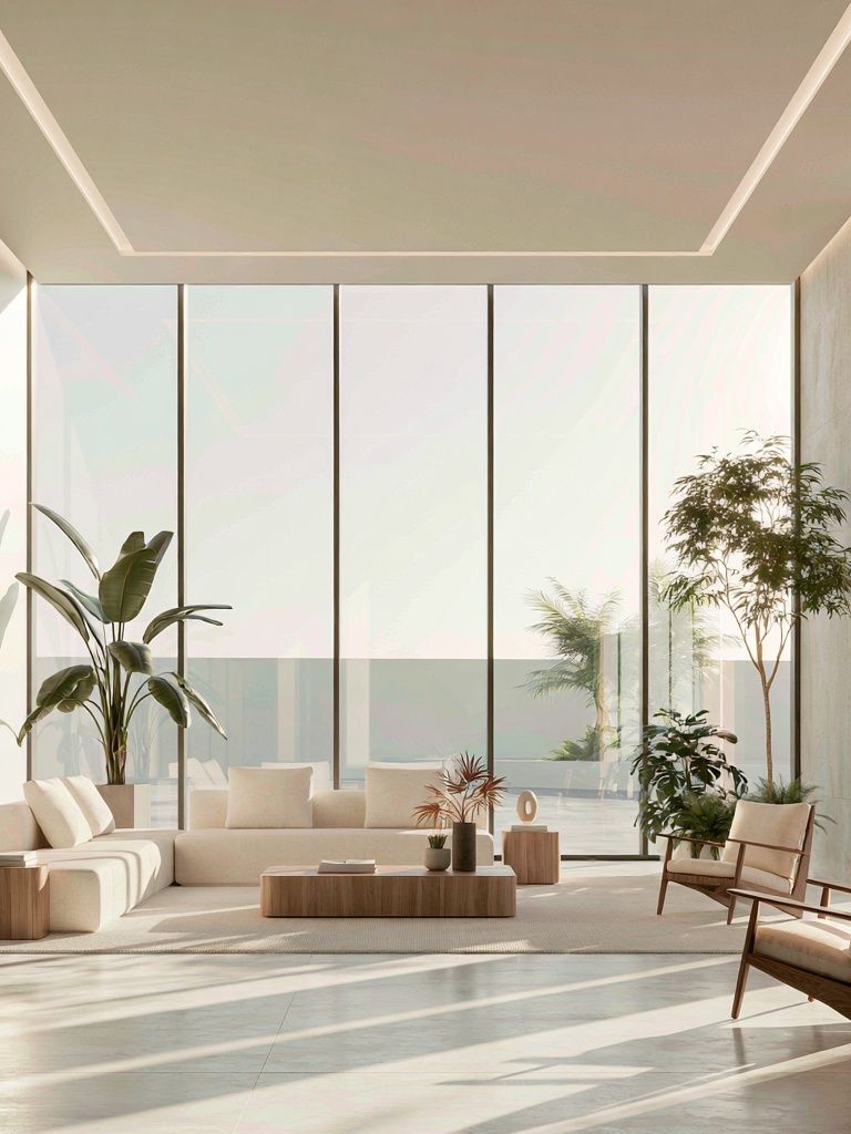Minimalist Sunlit Interior Print. poster — architecture art