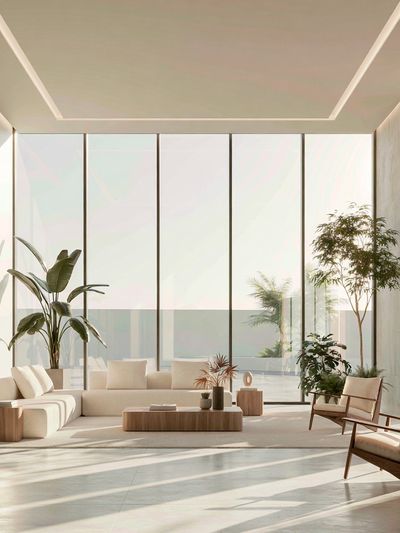 Minimalist Sunlit Interior Print. poster