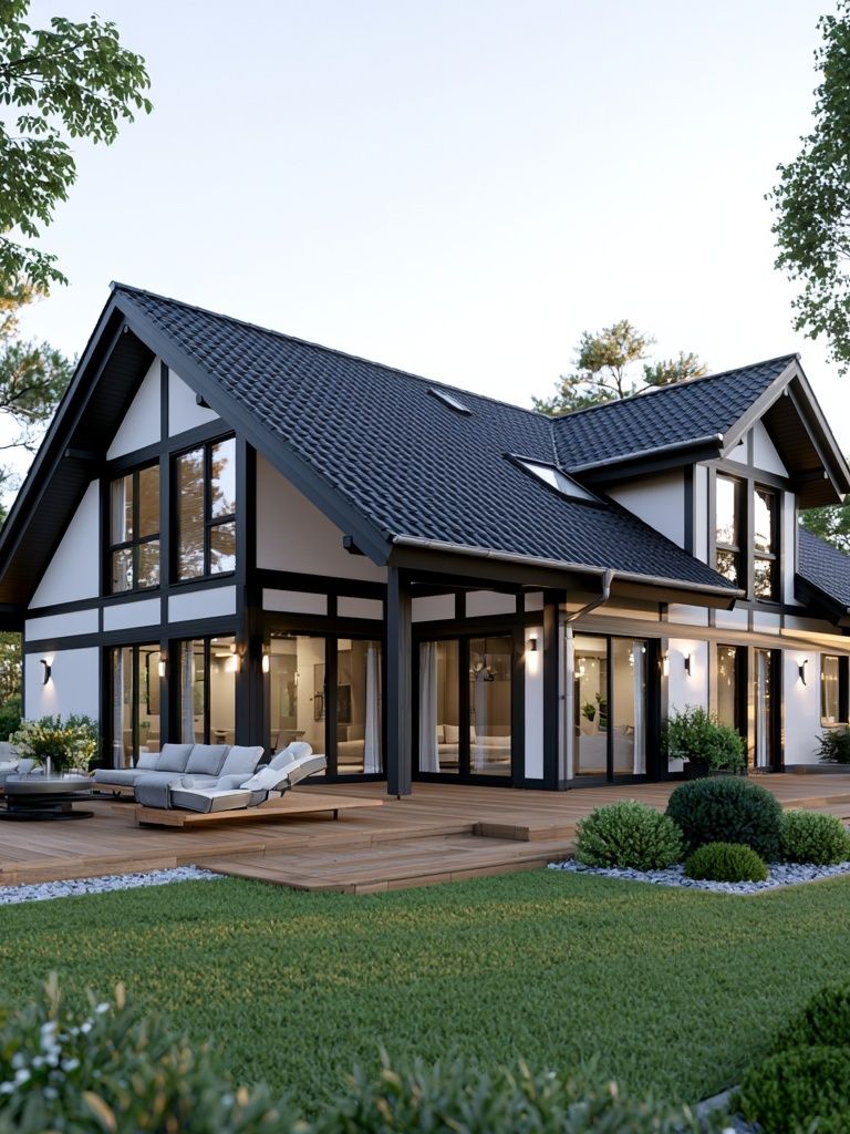 Modern Timber House Photography Poster. poster — architecture art