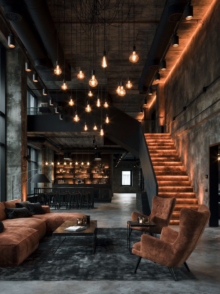 Industrial Loft Interior Photography Poster. poster detail