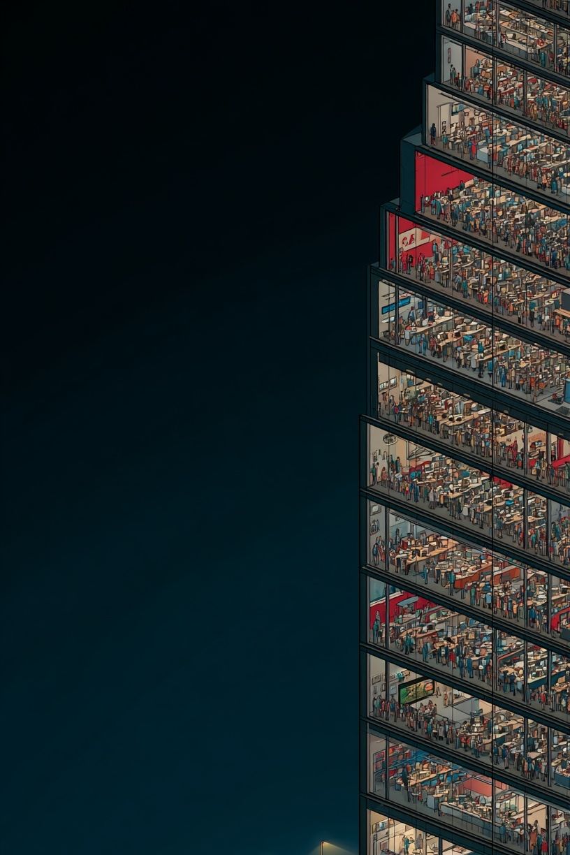 Urban Office Tower Illustration Poster. poster — architecture art
