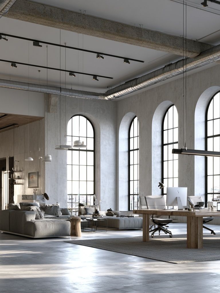 Industrial Loft Office Poster. poster detail