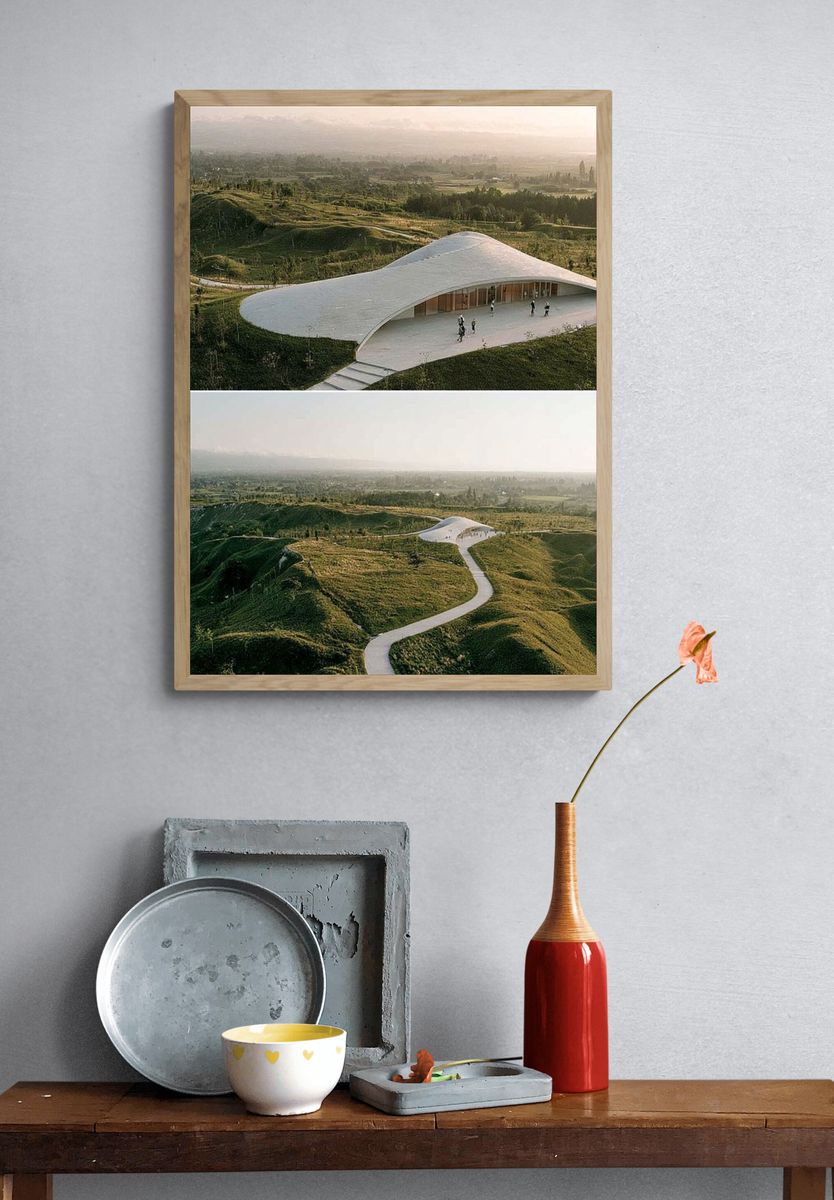 Modern Landscape Pavilion Print. — room view 3