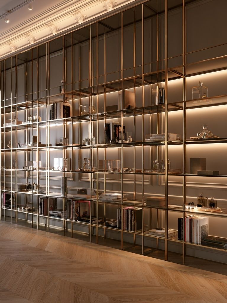 Luxury Library Interior Photography Poster. poster — architecture art