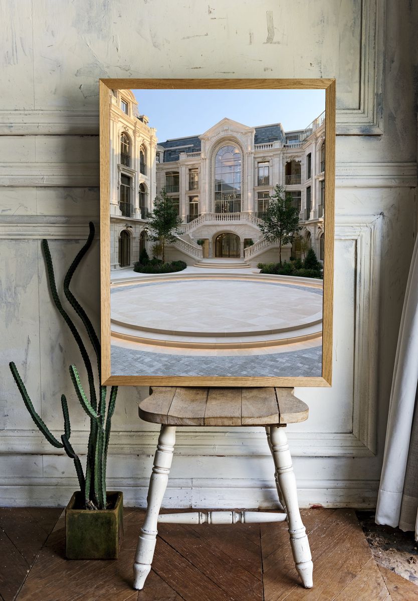 Grand Courtyard Architecture Print. — room view 1