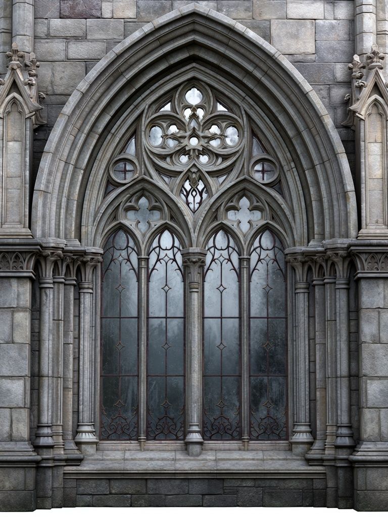 Gothic Cathedral Window Architecture Print. poster — architecture art