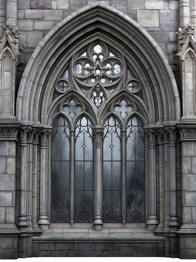 Gothic Cathedral Window Architecture Print. poster