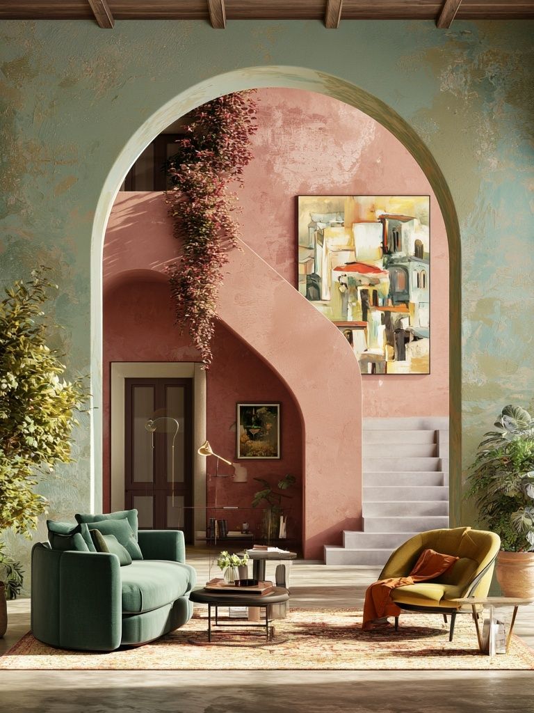 Pastel Arch Interior Poster. poster detail