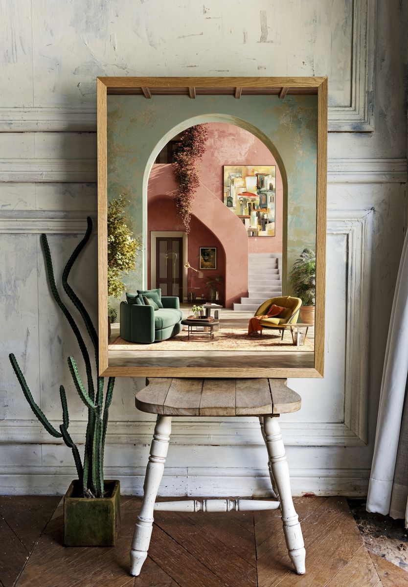 Pastel Arch Interior Poster. — room view 1