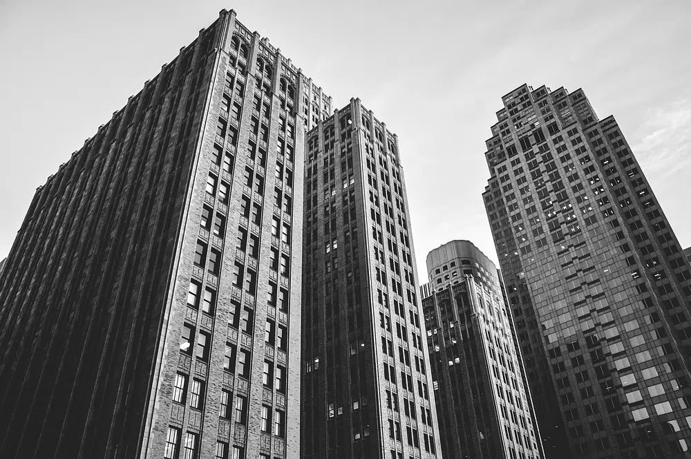 Urban Architecture — Black-White Print. poster — architecture art