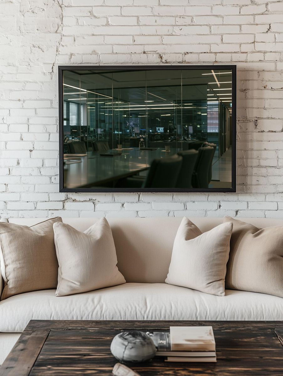 Modern Glass Office Interior Poster. — room view 1