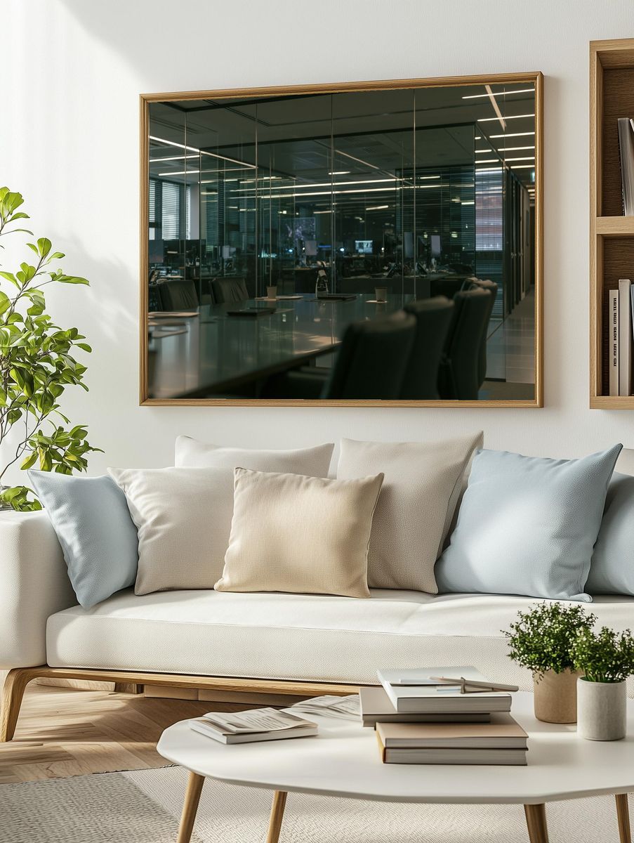 Modern Glass Office Interior Poster. — room view 2