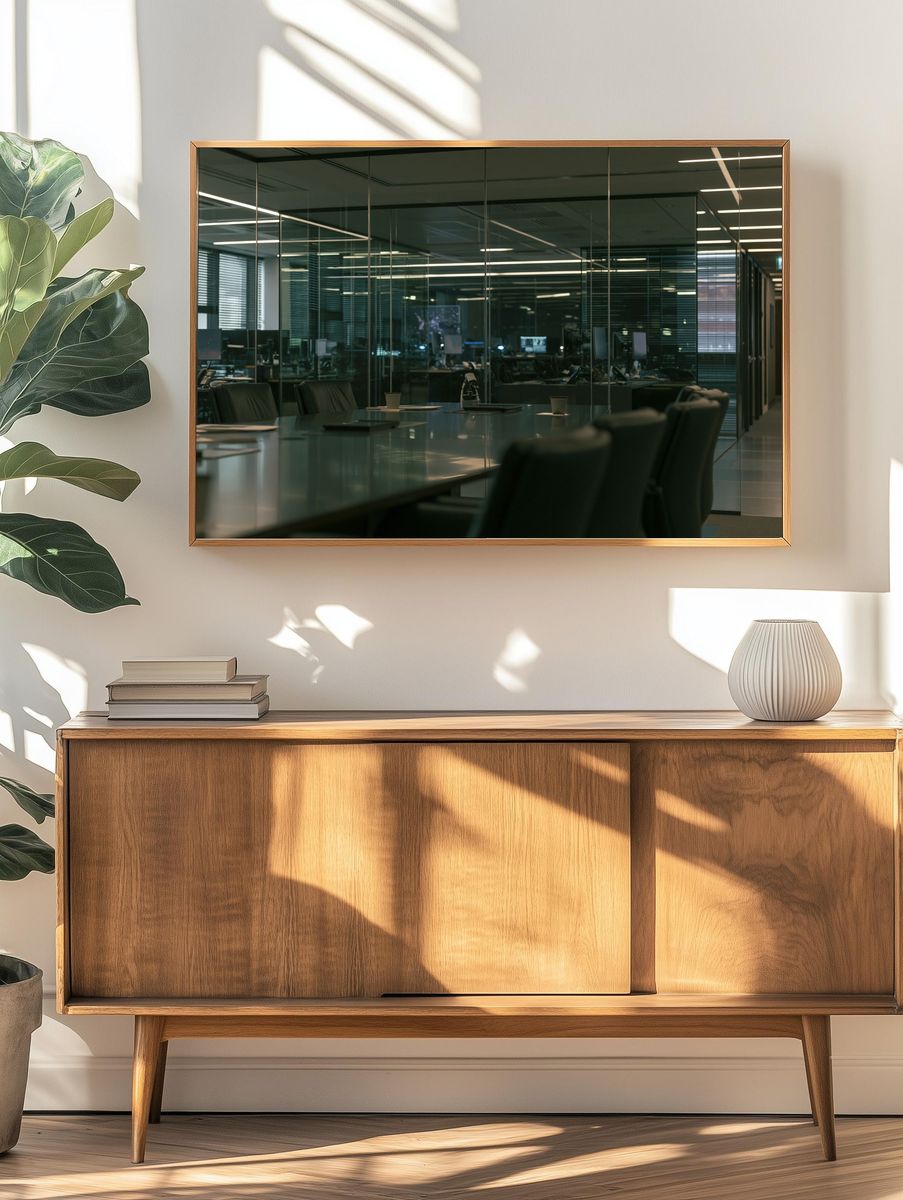 Modern Glass Office Interior Poster. — room view 3