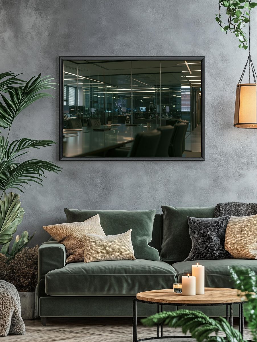 Modern Glass Office Interior Poster. — room view 4