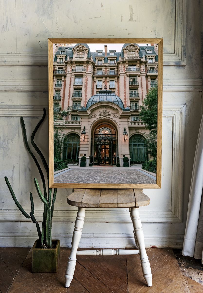 Parisian Hotel Facade Photography Poster. — room view 1
