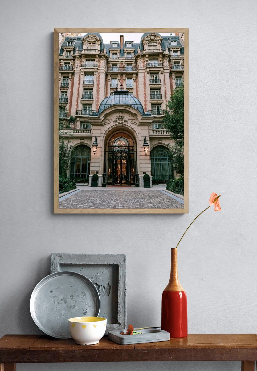 Parisian Hotel Facade Photography Poster. — room view 3