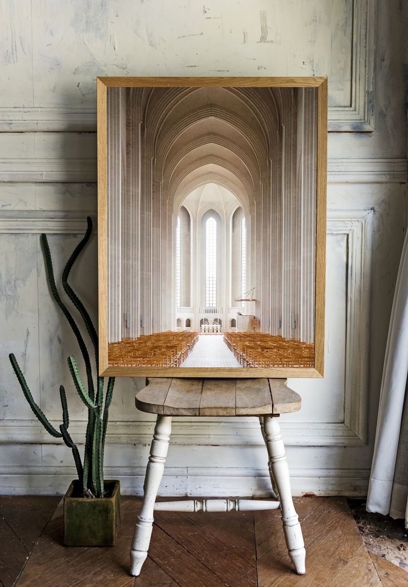Grundtvigs Kirke, architecture. — room view 1