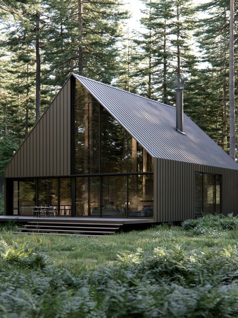 Forest Cabin Architecture Print. poster — architecture art