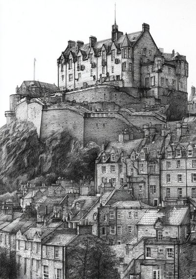 Edinburgh Castle Sketch Poster. poster