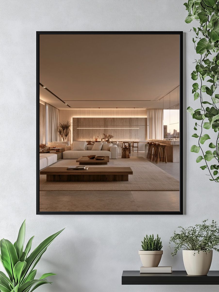 Modern Luxury Living Room Print. — room view 4